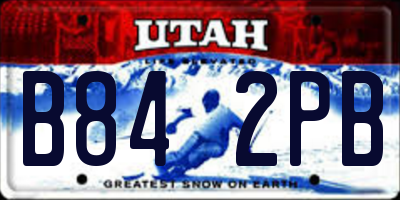 UT license plate B842PB