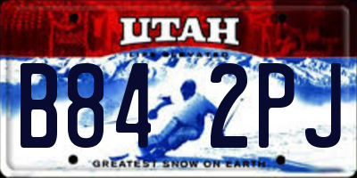 UT license plate B842PJ