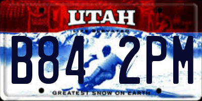 UT license plate B842PM