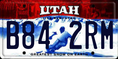 UT license plate B842RM