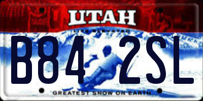 UT license plate B842SL