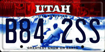 UT license plate B842SS