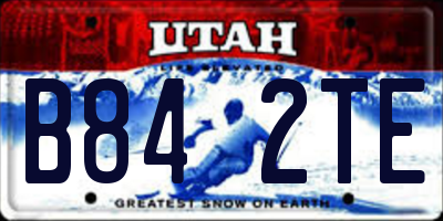 UT license plate B842TE