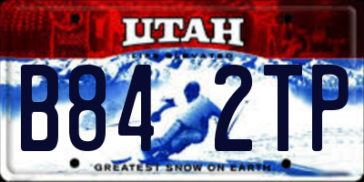 UT license plate B842TP