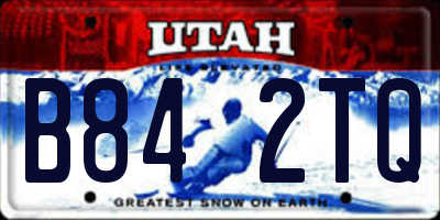 UT license plate B842TQ