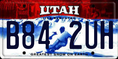 UT license plate B842UH