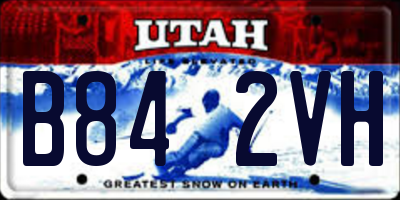 UT license plate B842VH