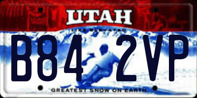 UT license plate B842VP