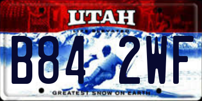 UT license plate B842WF