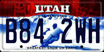 UT license plate B842WH
