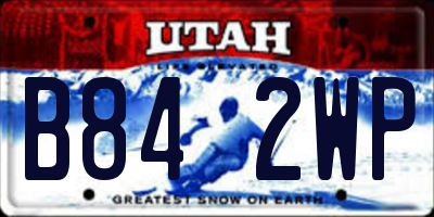 UT license plate B842WP