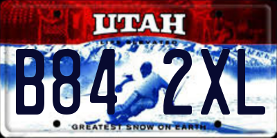 UT license plate B842XL