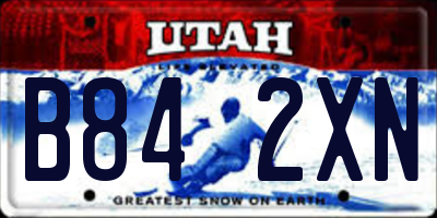 UT license plate B842XN