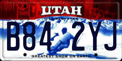 UT license plate B842YJ
