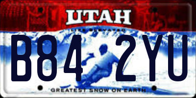 UT license plate B842YU