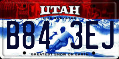 UT license plate B843EJ