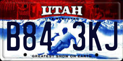 UT license plate B843KJ