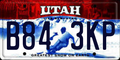 UT license plate B843KP