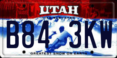 UT license plate B843KW