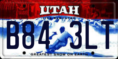 UT license plate B843LT
