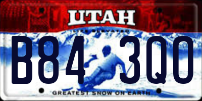 UT license plate B843QO