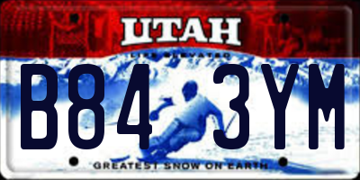 UT license plate B843YM