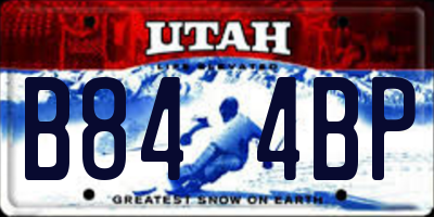 UT license plate B844BP