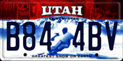UT license plate B844BV