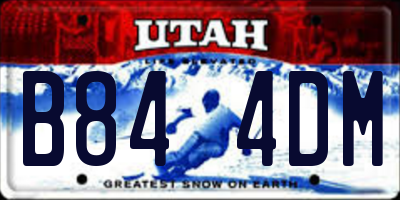 UT license plate B844DM