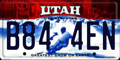 UT license plate B844EN
