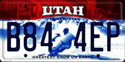 UT license plate B844EP
