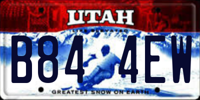 UT license plate B844EW