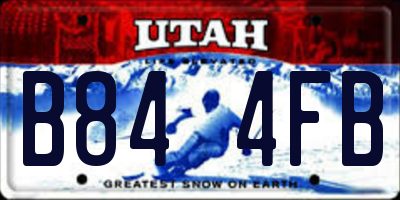 UT license plate B844FB