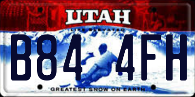 UT license plate B844FH