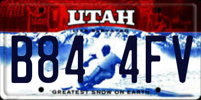 UT license plate B844FV