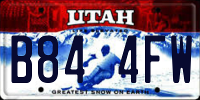 UT license plate B844FW