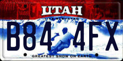 UT license plate B844FX