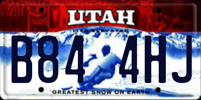 UT license plate B844HJ