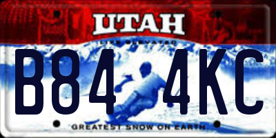 UT license plate B844KC