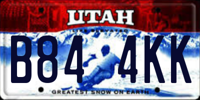 UT license plate B844KK