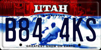UT license plate B844KS