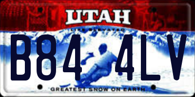 UT license plate B844LV