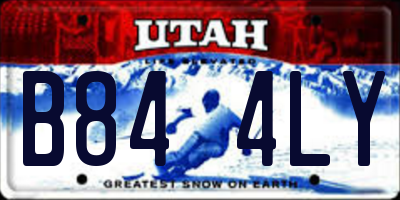 UT license plate B844LY