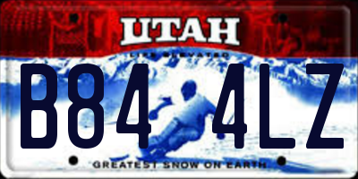 UT license plate B844LZ