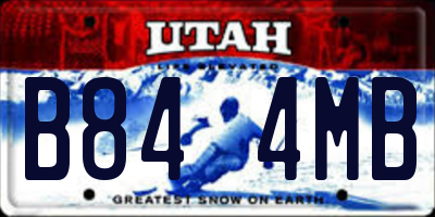 UT license plate B844MB