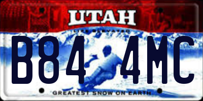 UT license plate B844MC