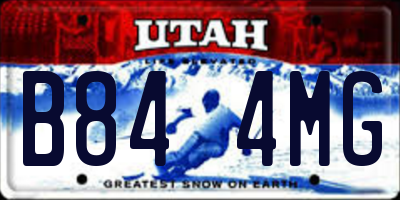 UT license plate B844MG