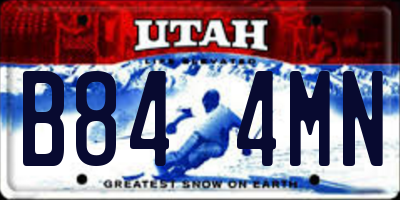 UT license plate B844MN