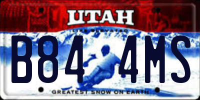 UT license plate B844MS