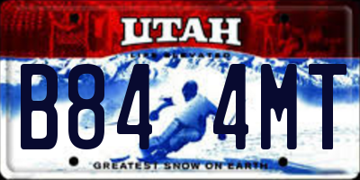 UT license plate B844MT